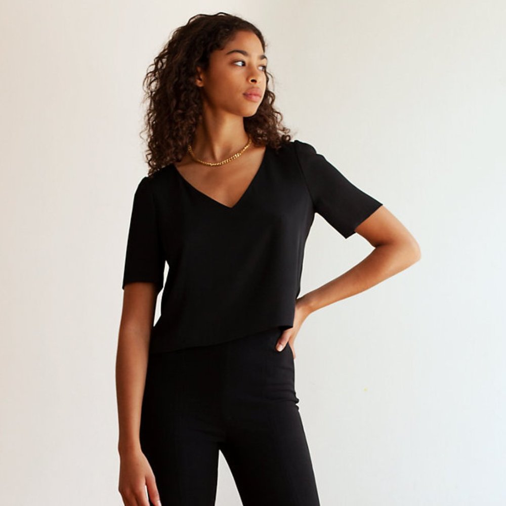 Babaton Randy Blouse - M - Black